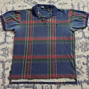 VTG 90's Polo Ralph Lauren Striped Plaid Shirt Sz Medium Made in USA